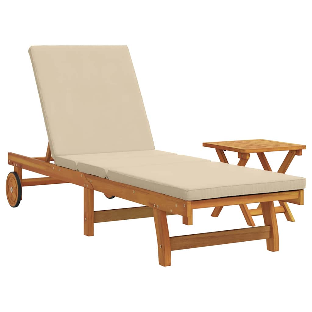 Solstol 1-person 2 pcs Brun Massivt Akacietræ