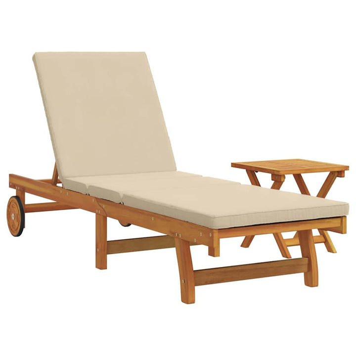Solstol 1-person 2 pcs Brun Massivt Akacietræ