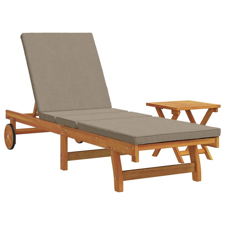 Solstol 1-person 2 pcs Brun Massivt Akacietræ