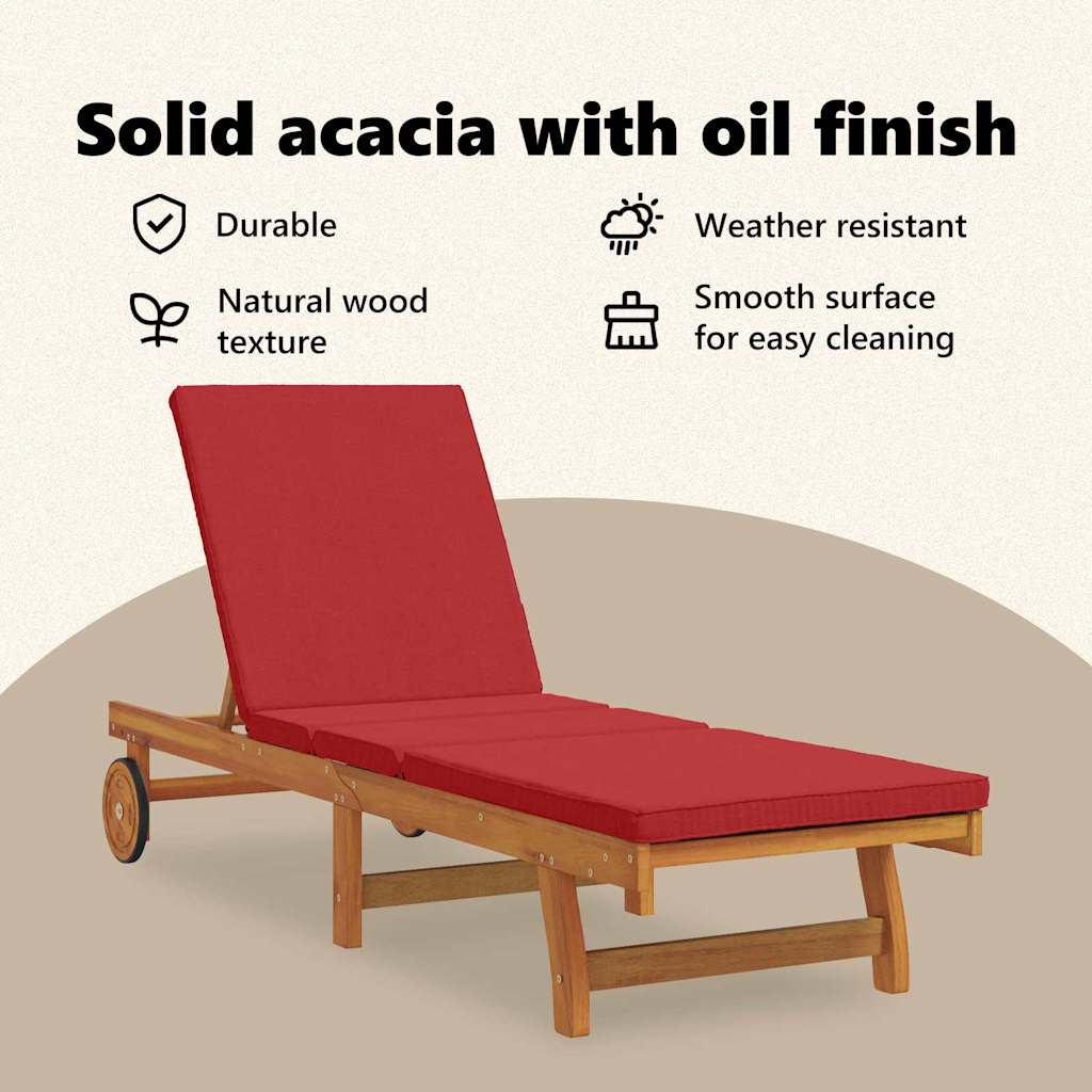 Solstol 1-person 2 pcs Brun Massivt Akacietræ