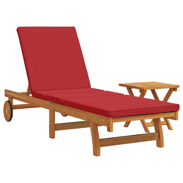Solstol 1-person 2 pcs Brun Massivt Akacietræ