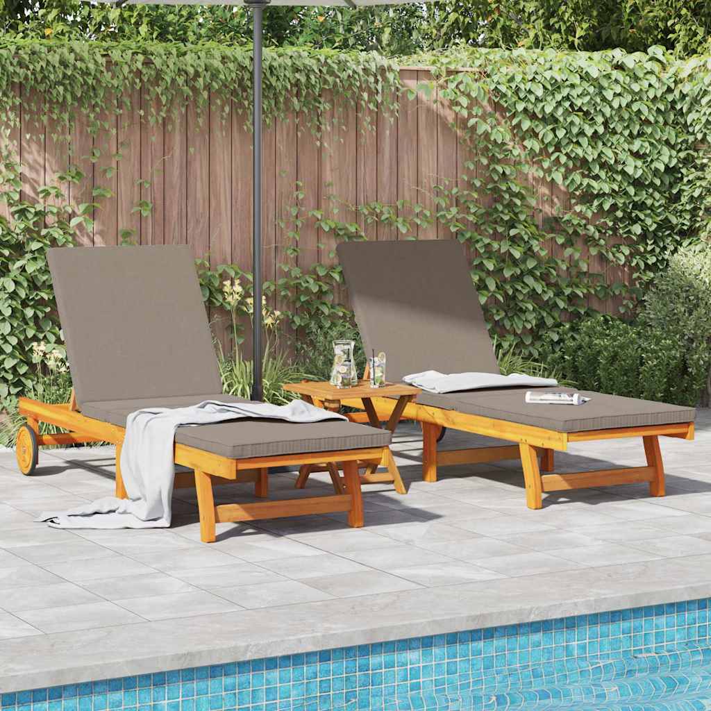 Solstol 2-person 3 pcs Brun Massivt Akacietræ