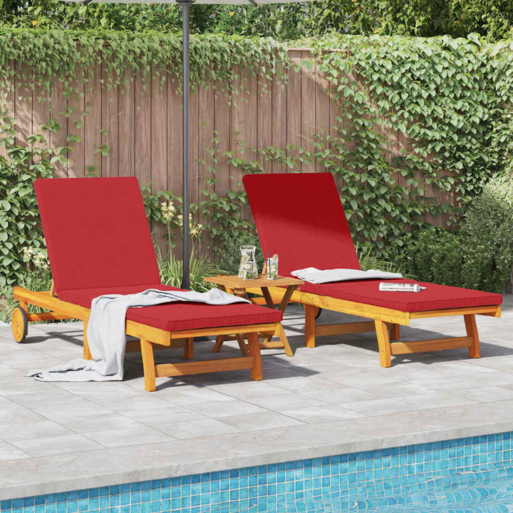 Solstol 2-person 3 pcs Brun Massivt Akacietræ