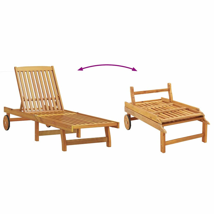 Solstol 2-person 3 pcs Brun Massivt Akacietræ