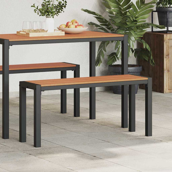 Havebænk Brun 100 x 28 x 45 cm Stål