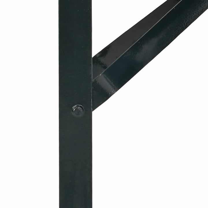 Øl Bordben 2 pcs Sort 39 x 3 x 75 cm Pulverlakeret stål