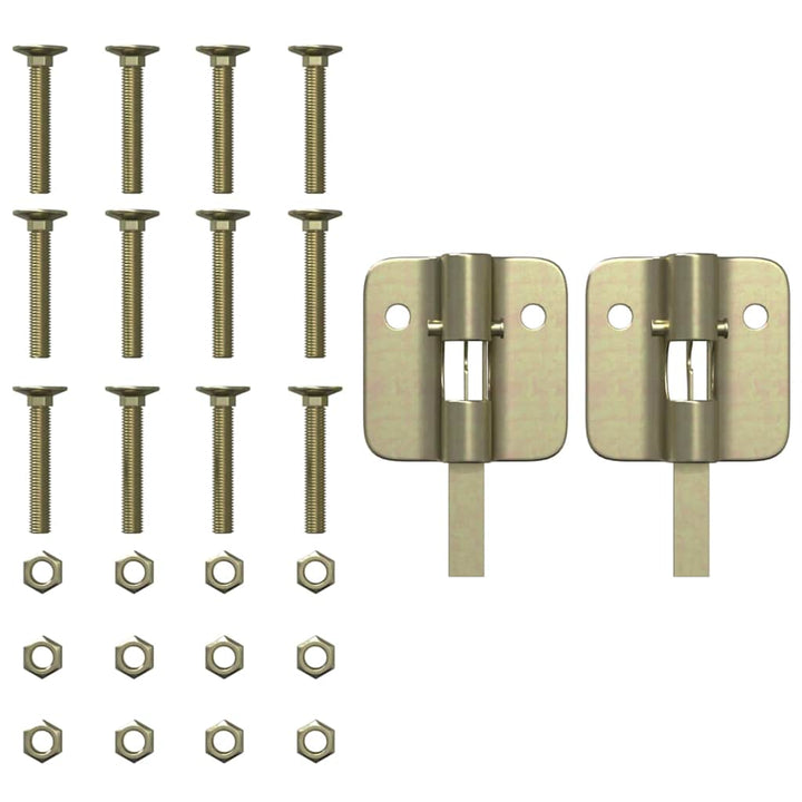Øl Bordben 2 pcs Sort 39 x 3 x 75 cm Pulverlakeret stål