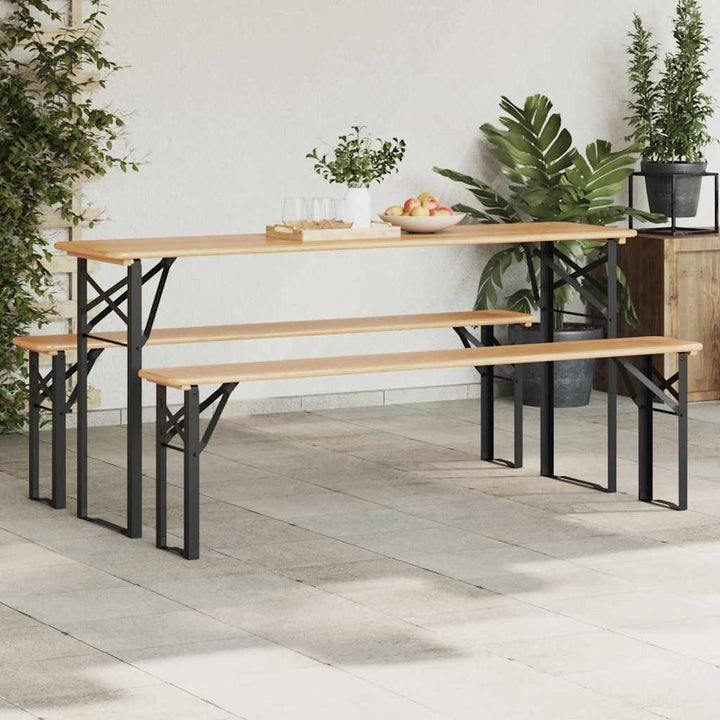 Øl Bordben 2 pcs Sort 39 x 3 x 75 cm Pulverlakeret stål