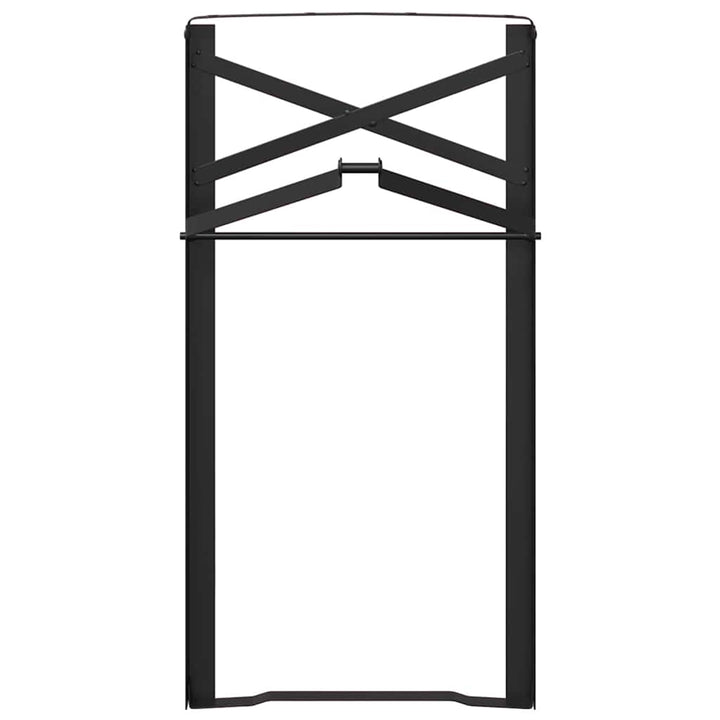 Øl Bordben 2 pcs Sort 39 x 3 x 75 cm Pulverlakeret stål