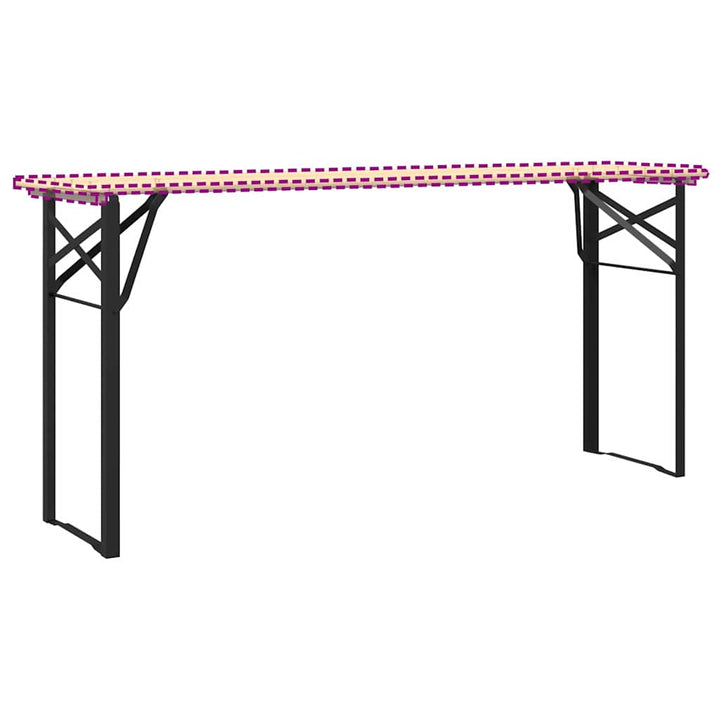 Øl Bordben 2 pcs Sort 39 x 3 x 75 cm Pulverlakeret stål