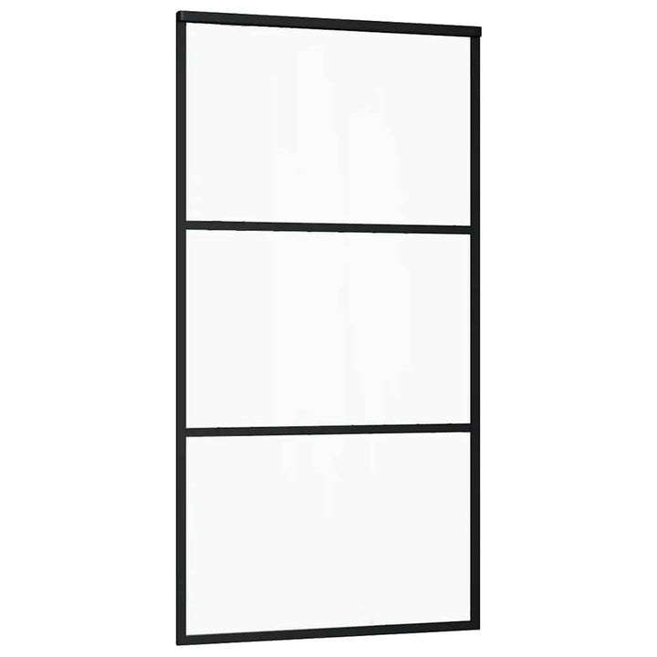 skydedør m. monteringssæt 102x205cm sikkerhedsglas og aluminium