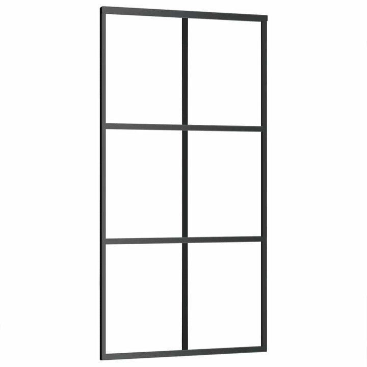 skydedør m. monteringssæt 102x205cm sikkerhedsglas og aluminium