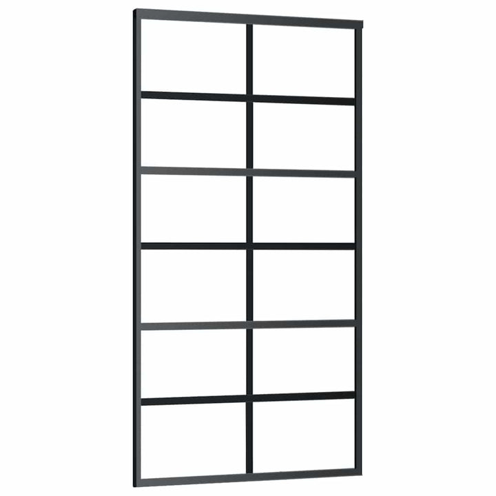 skydedør m. monteringssæt 102x205cm sikkerhedsglas og aluminium