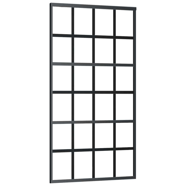skydedør m. monteringssæt 102x205cm sikkerhedsglas og aluminium
