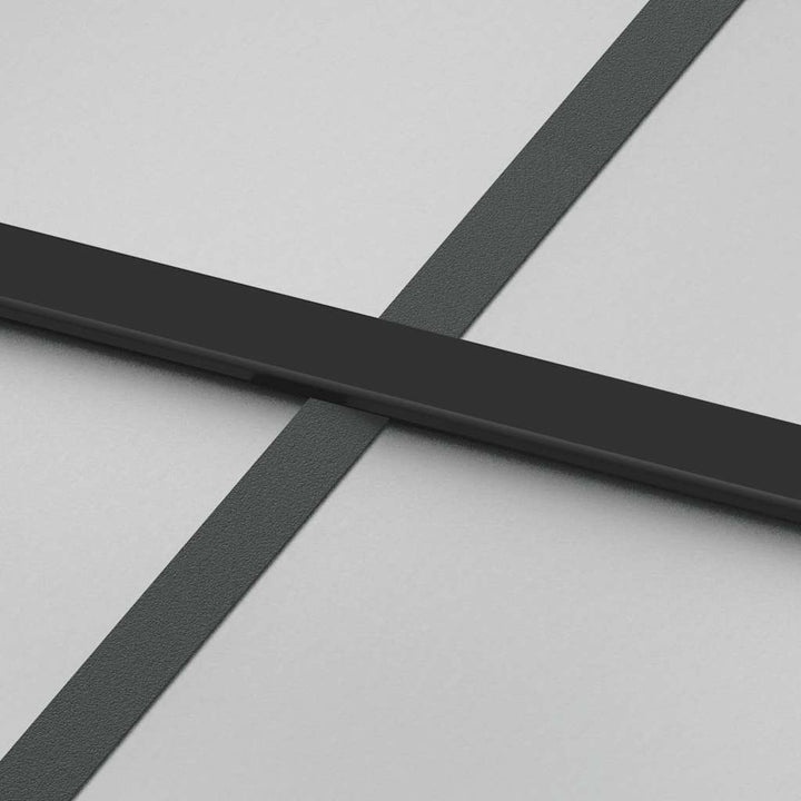 skydedør med hardwaresæt 76x205 cm hærdet glas og aluminium