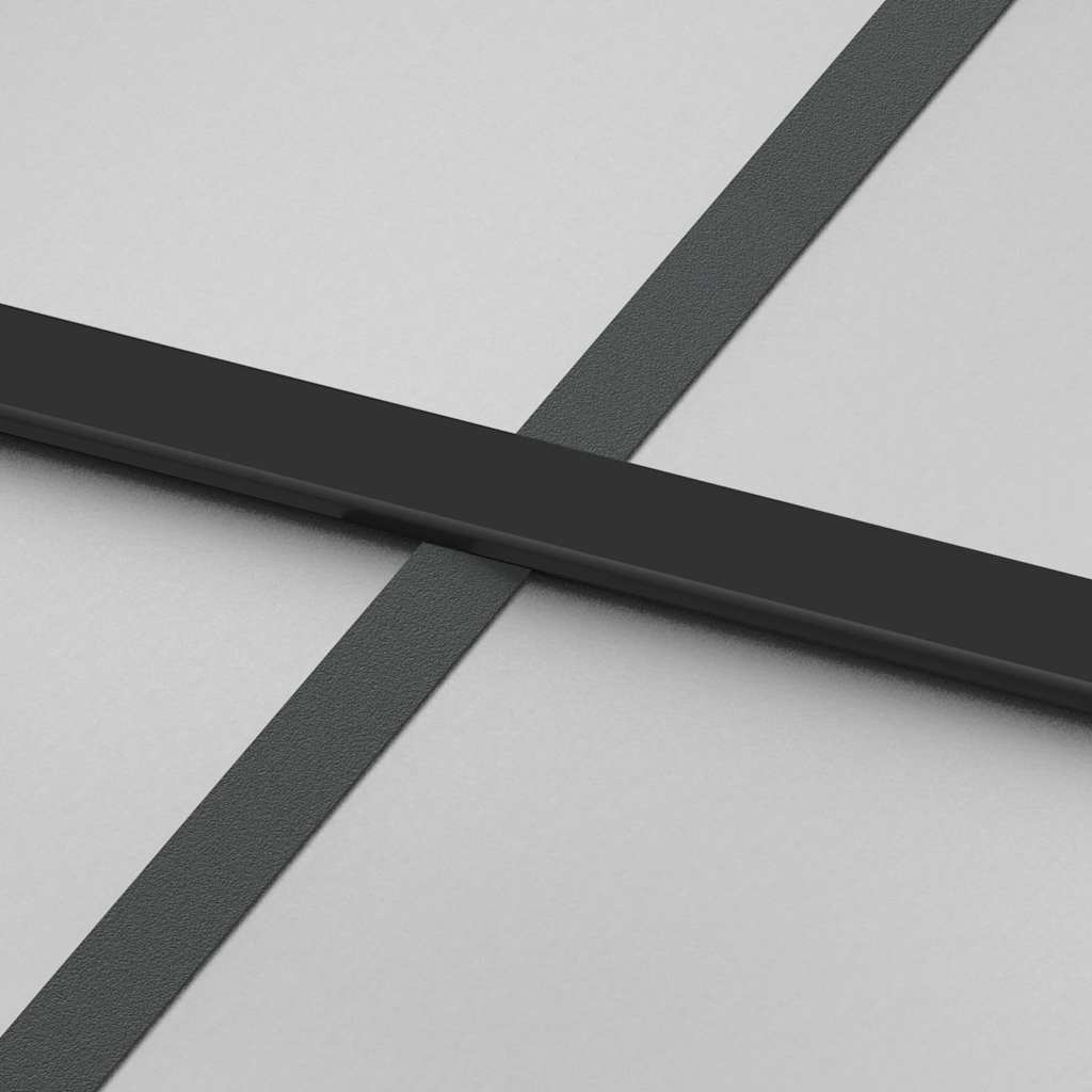skydedør med hardwaresæt 102,5x205 cm hærdet glas og aluminium