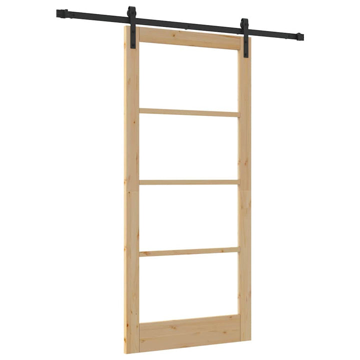 Skydedør ORKDAL Naturlig og sort 93 x 202 cm