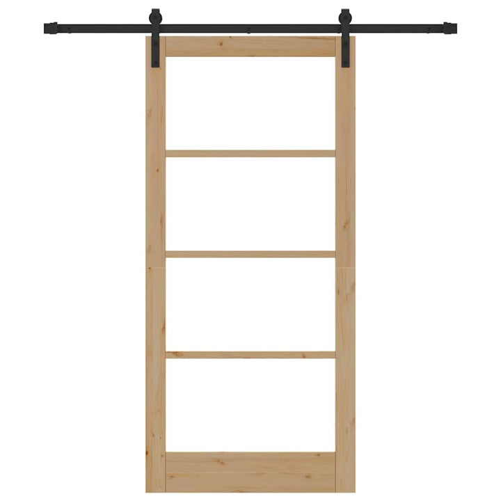 Skydedør ORKDAL Naturlig og sort 93 x 202 cm