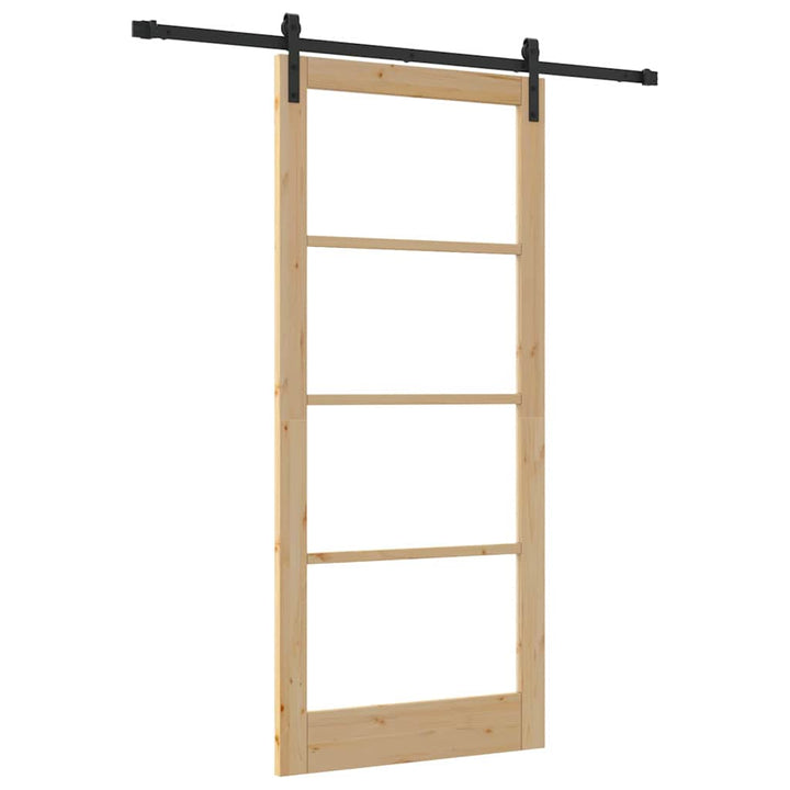 Skydedør ORKDAL Naturlig og sort 93 x 211 cm