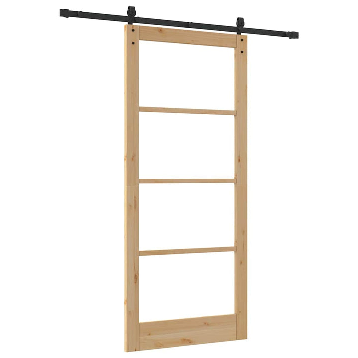 Skydedør ORKDAL Naturlig og sort 93 x 211 cm