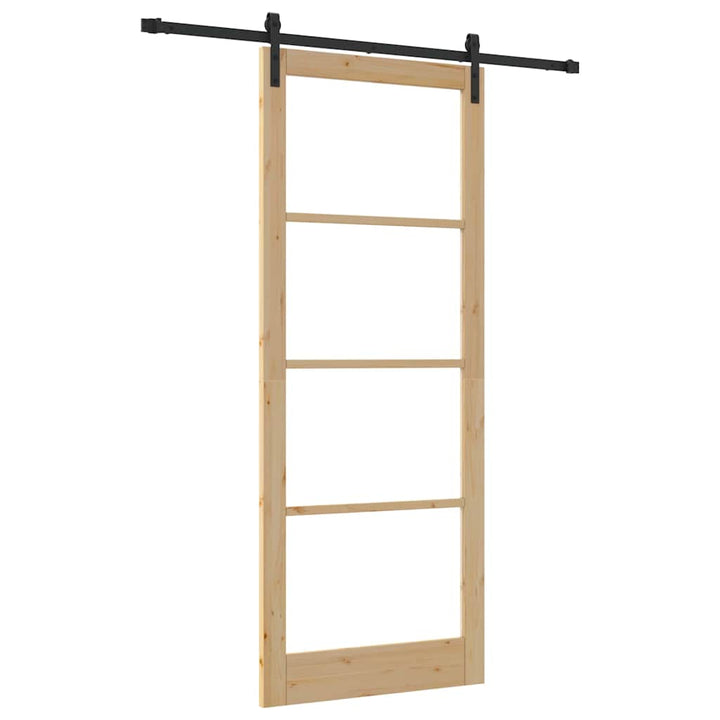 Skydedør ORKDAL Naturlig og sort 93 x 232 cm