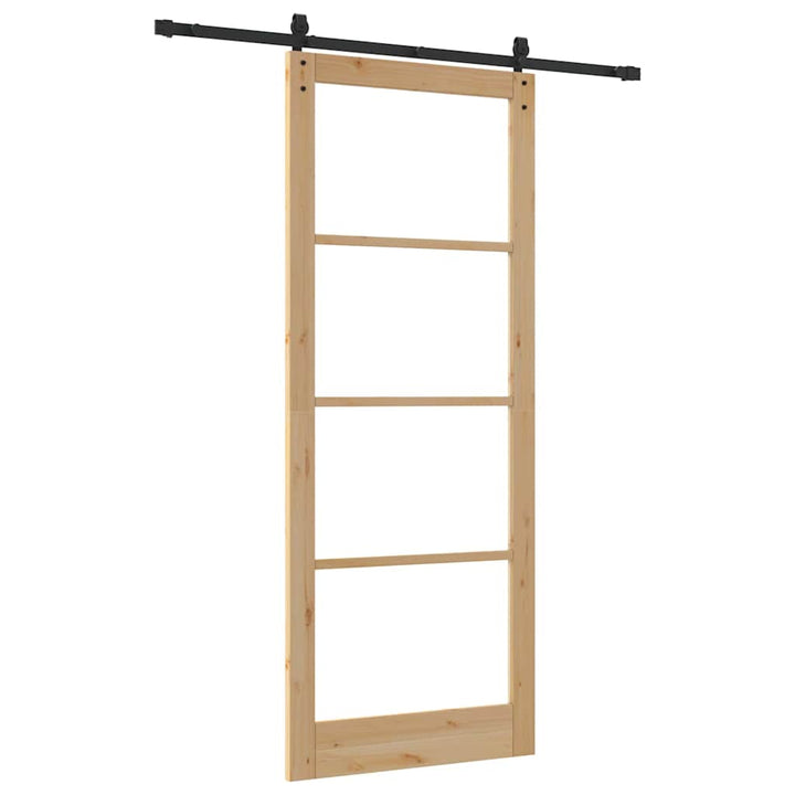 Skydedør ORKDAL Naturlig og sort 93 x 232 cm