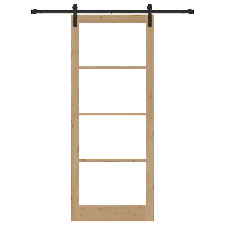Skydedør ORKDAL Naturlig og sort 93 x 232 cm