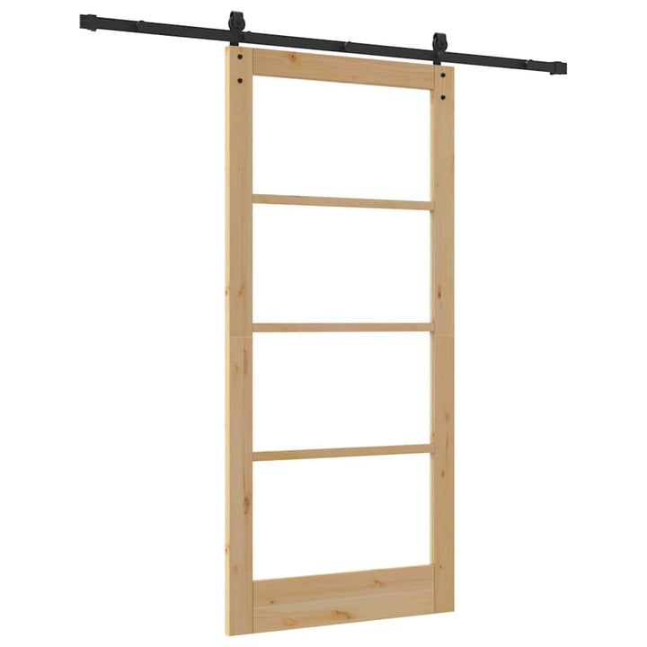 Skydedør ORKDAL Naturlig og sort 93 x 202 cm