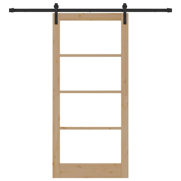 Skydedør ORKDAL Naturlig og sort 93 x 202 cm