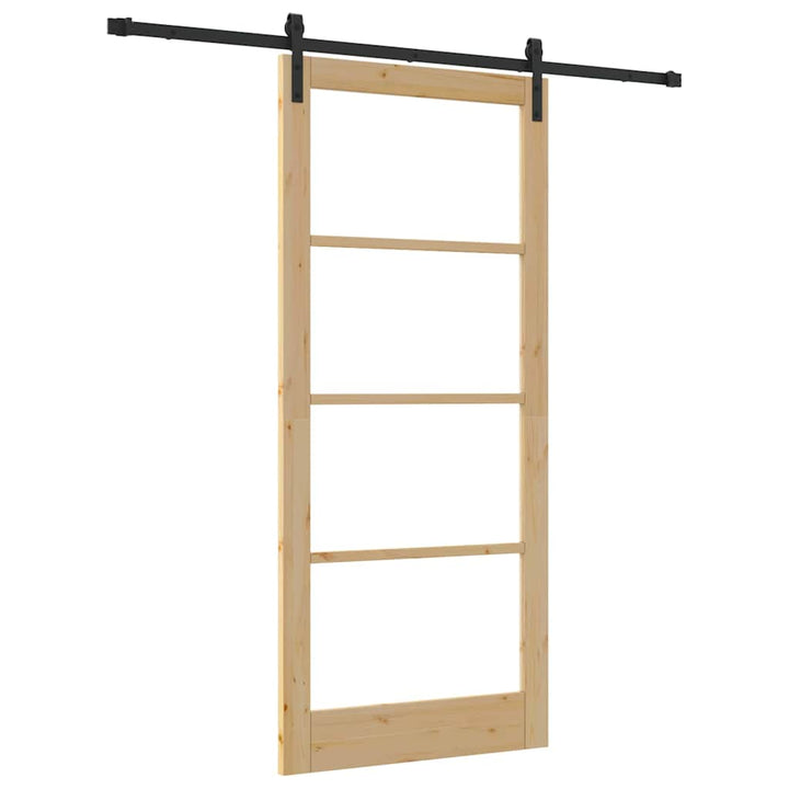 Skydedør ORKDAL Naturlig og sort 93 x 211 cm