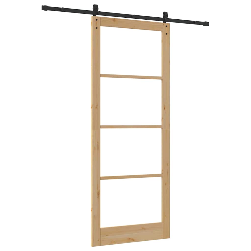 Skydedør ORKDAL Naturlig og sort 93 x 232 cm