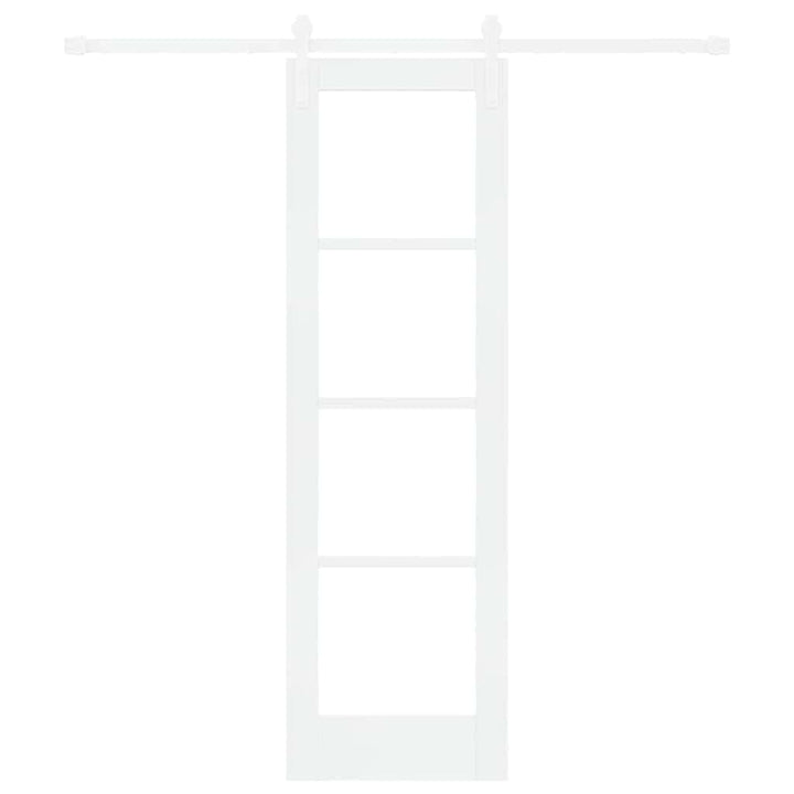 Skydedør ORKDAL Hvid 61 x 198,5 cm Massivt fyrretræ og glas