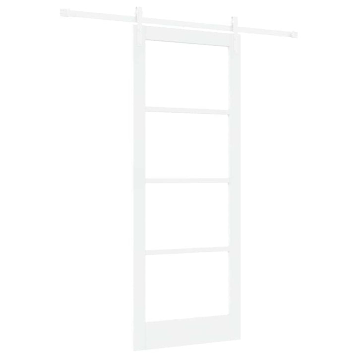Skydedør ORKDAL Hvid 83 x 211 cm Massivt fyrretræ og glas
