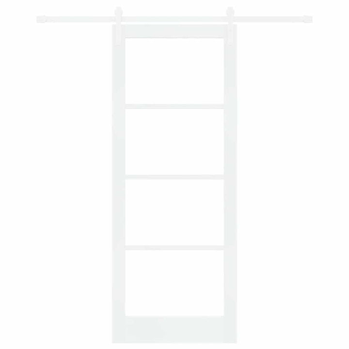 Skydedør ORKDAL Hvid 83 x 211 cm Massivt fyrretræ og glas