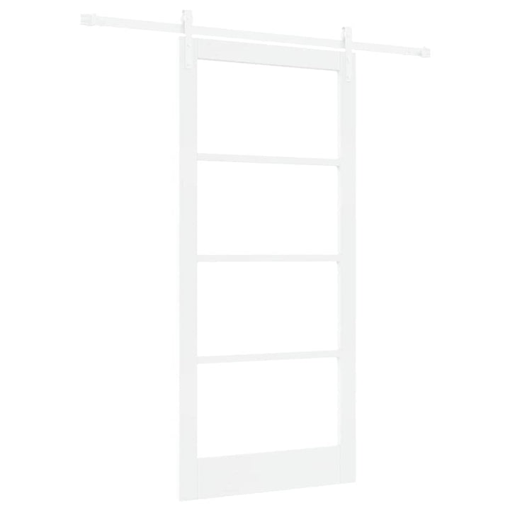 Skydedør ORKDAL Hvid 93 x 202 cm Massivt fyrretræ og glas