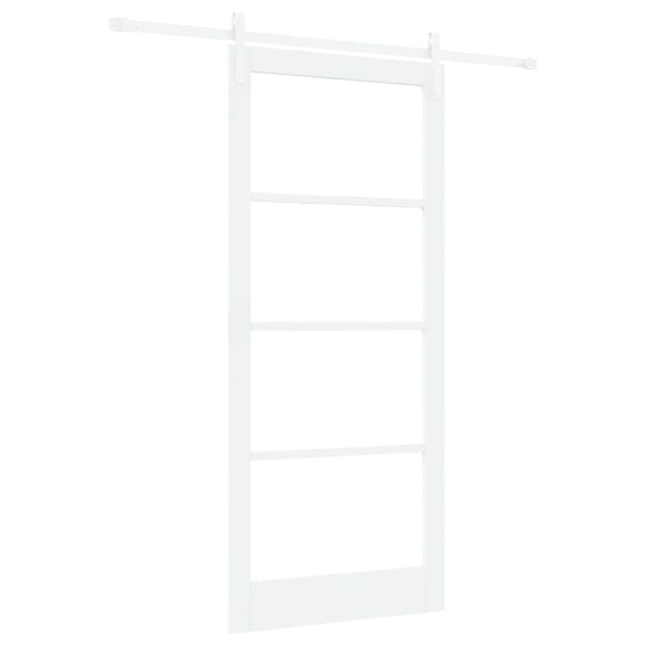 Skydedør ORKDAL Hvid 93 x 211 cm Massivt fyrretræ og glas