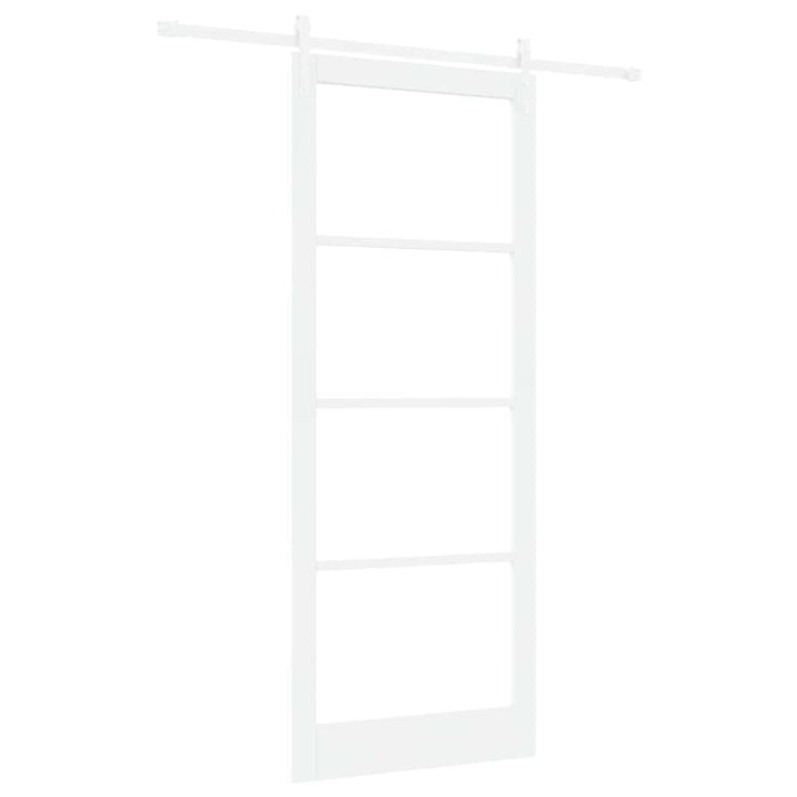Skydedør ORKDAL Hvid 93 x 232 cm Massivt fyrretræ og glas