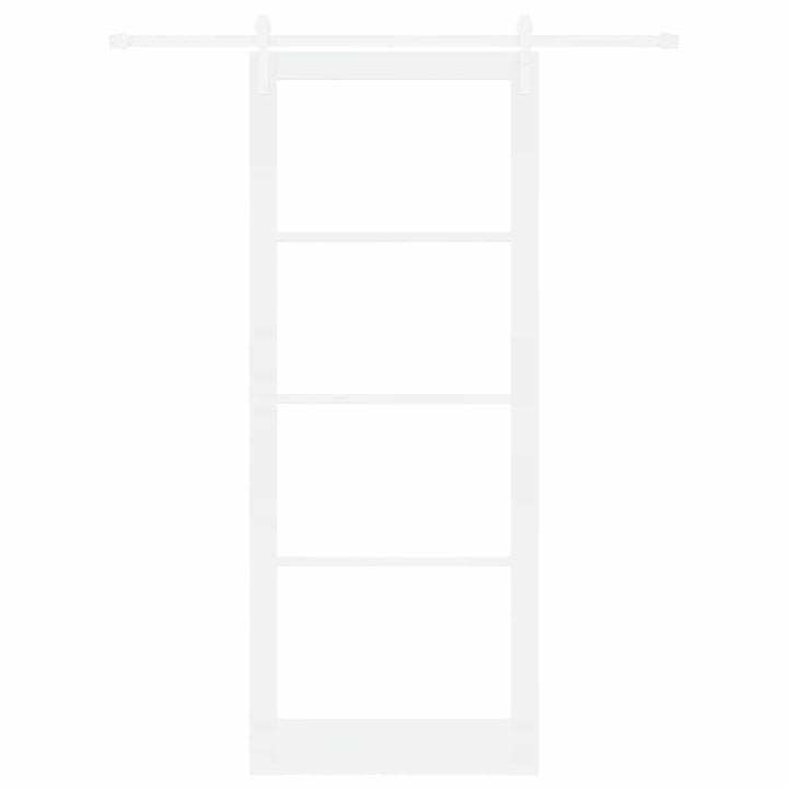 Skydedør ORKDAL Hvid 93 x 232 cm Massivt fyrretræ og glas