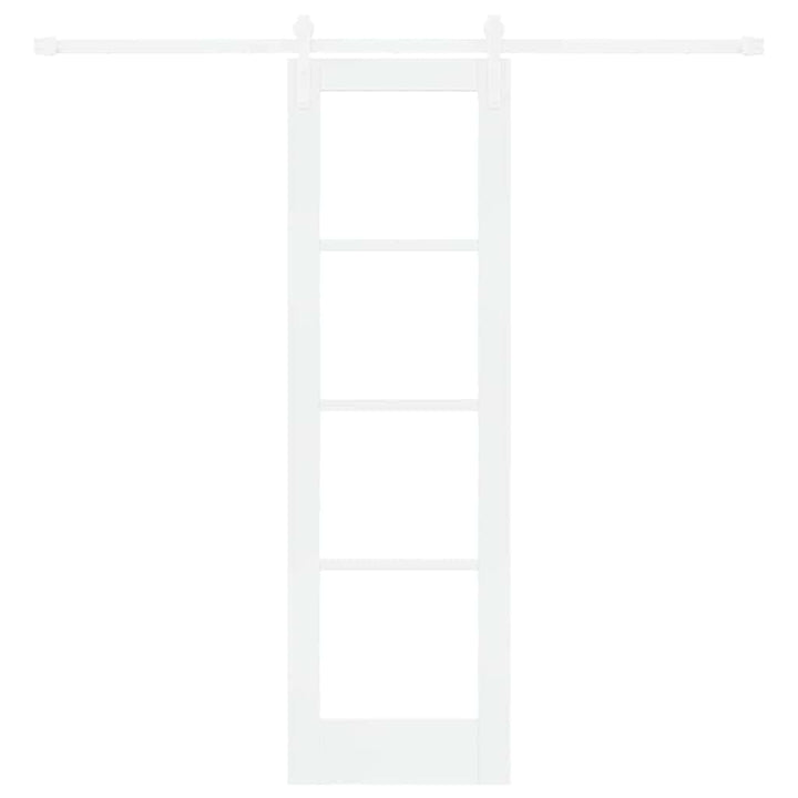 Skydedør ORKDAL Hvid 61 x 198,5 cm Massivt fyrretræ og glas