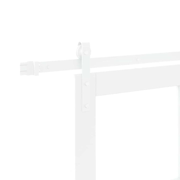 Skydedør ORKDAL Hvid 83 x 202 cm Massivt fyrretræ og glas