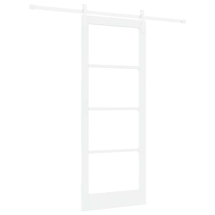 Skydedør ORKDAL Hvid 83 x 211 cm Massivt fyrretræ og glas
