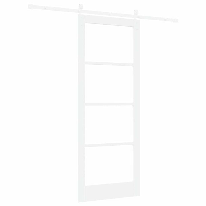 Skydedør ORKDAL Hvid 83 x 211 cm Massivt fyrretræ og glas