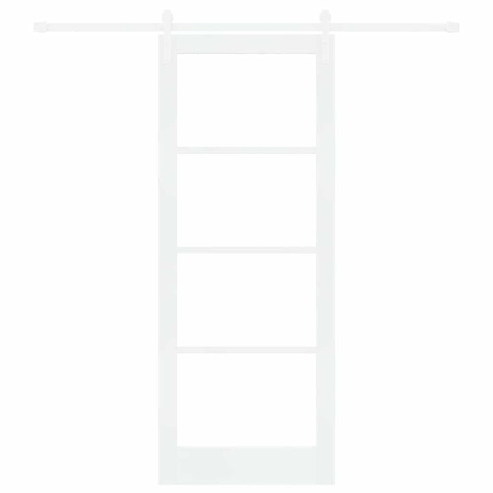 Skydedør ORKDAL Hvid 83 x 211 cm Massivt fyrretræ og glas