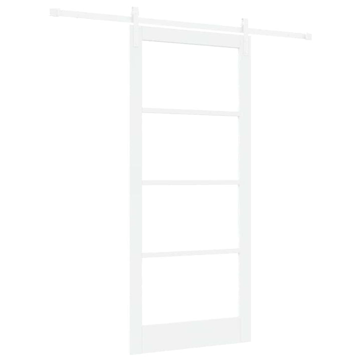 Skydedør ORKDAL Hvid 93 x 211 cm Massivt fyrretræ og glas