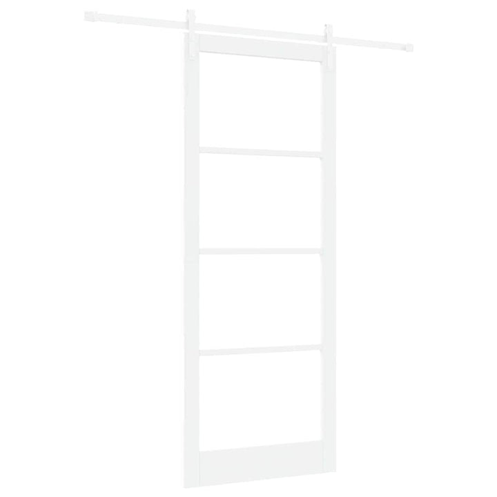 Skydedør ORKDAL Hvid 93 x 232 cm Massivt fyrretræ og glas