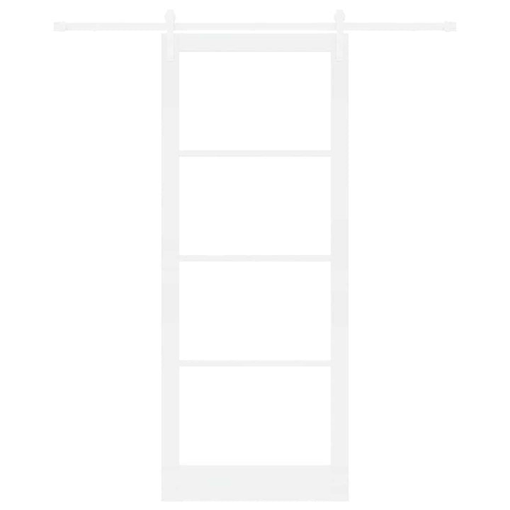 Skydedør ORKDAL Hvid 93 x 232 cm Massivt fyrretræ og glas