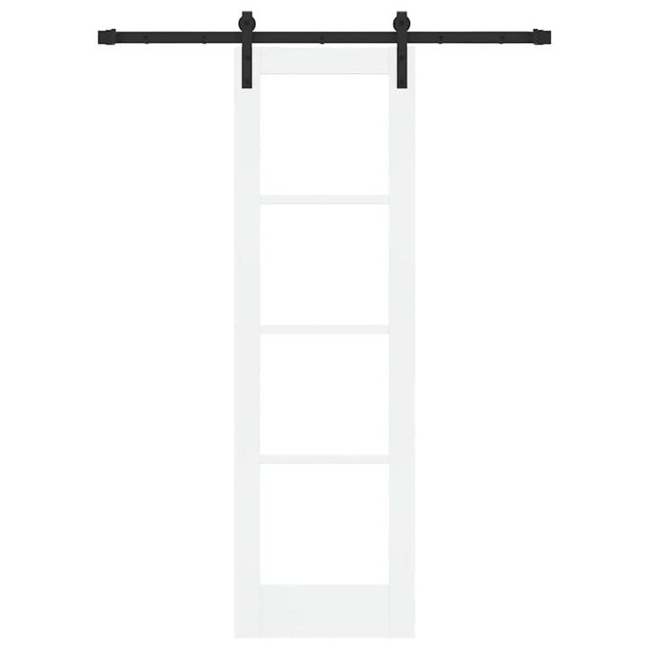 Skydedør ORKDAL Hvid 61 x 198,5 cm Massivt fyrretræ og glas
