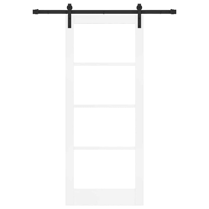 Skydedør ORKDAL Hvid 83 x 202 cm Massivt fyrretræ og glas