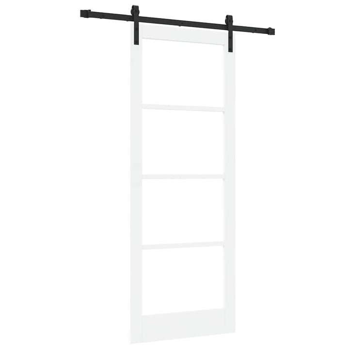 Skydedør ORKDAL Hvid 83 x 211 cm Massivt fyrretræ og glas