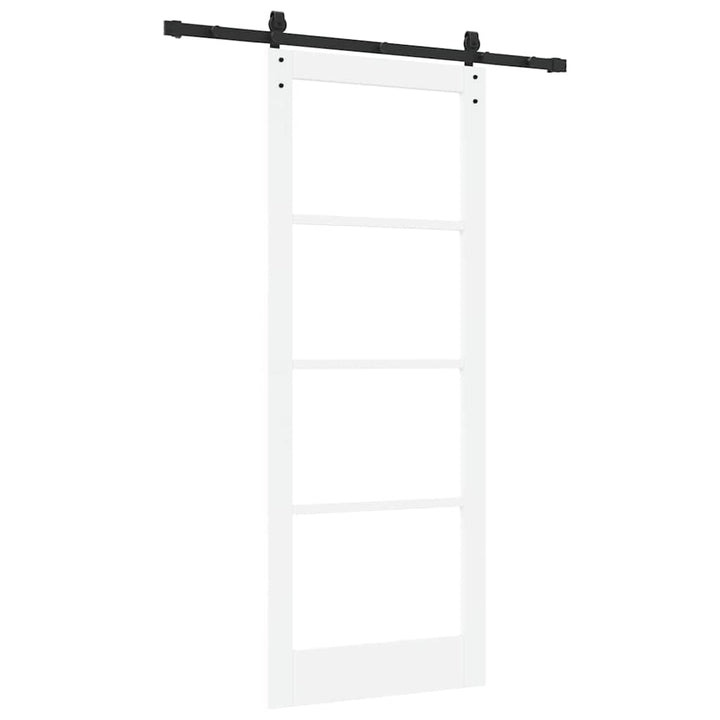 Skydedør ORKDAL Hvid 83 x 211 cm Massivt fyrretræ og glas